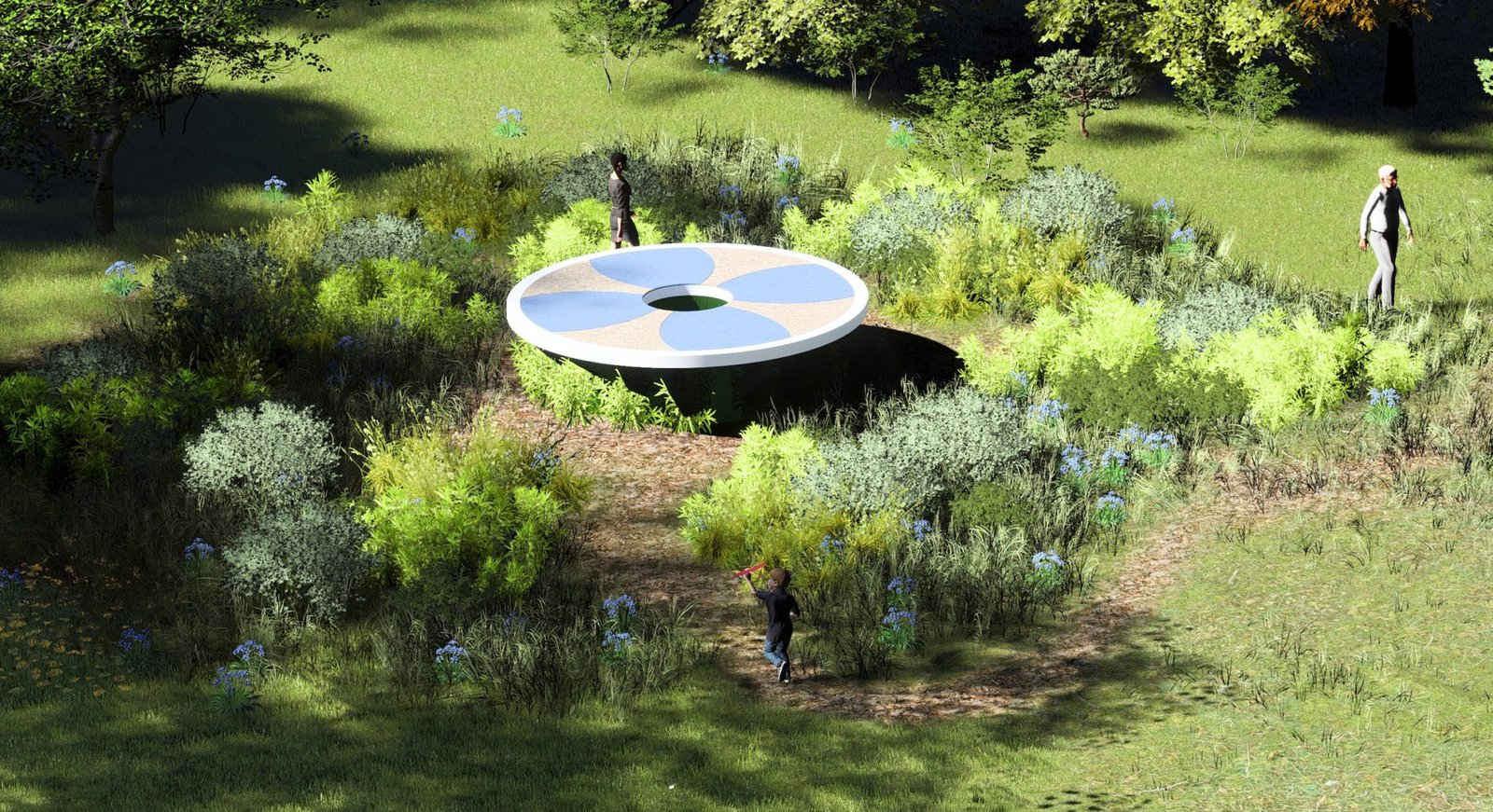 Fleurousel: the carousel among native meadows and shrubs